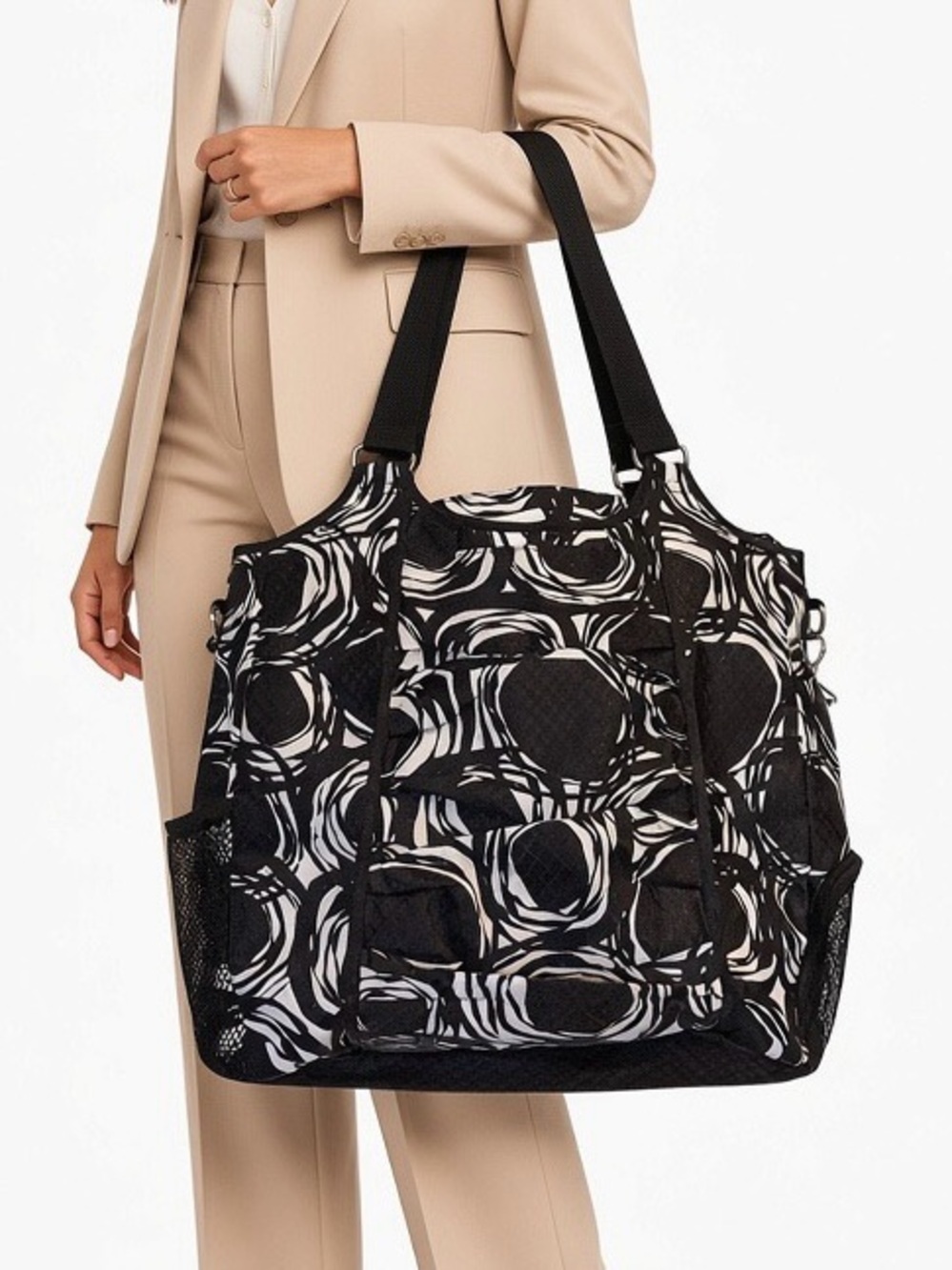 thirty-one Black & White Circular Print Tote